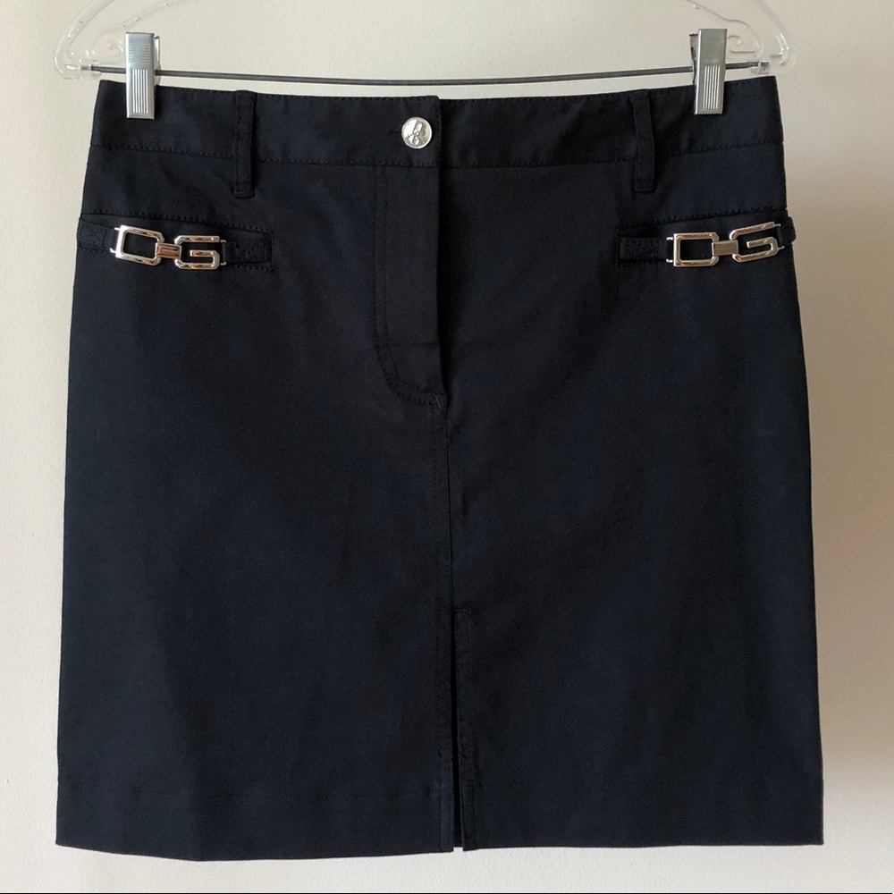 Dolce & Gabbana Black Cotton Blend Skirt w/Slit